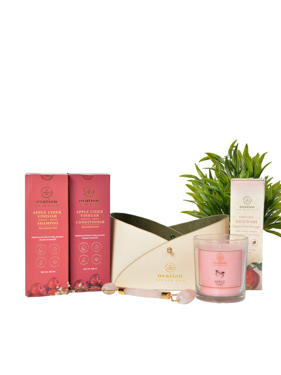 

ovation Apple Cider Vinegar Head & Face Care Hamper, Red