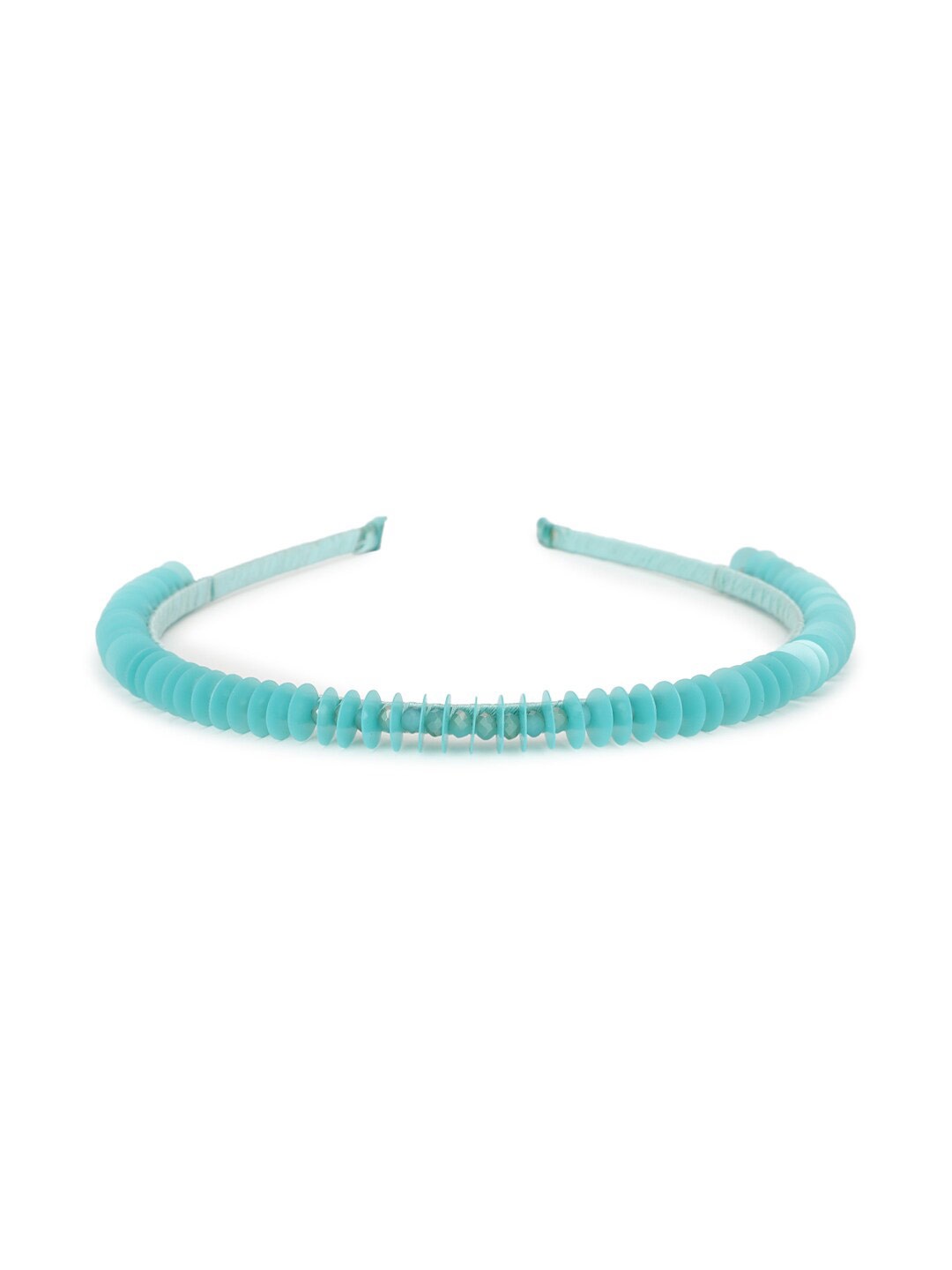 

FOREVER 21 Women Turquoise Blue Embellished Hairband