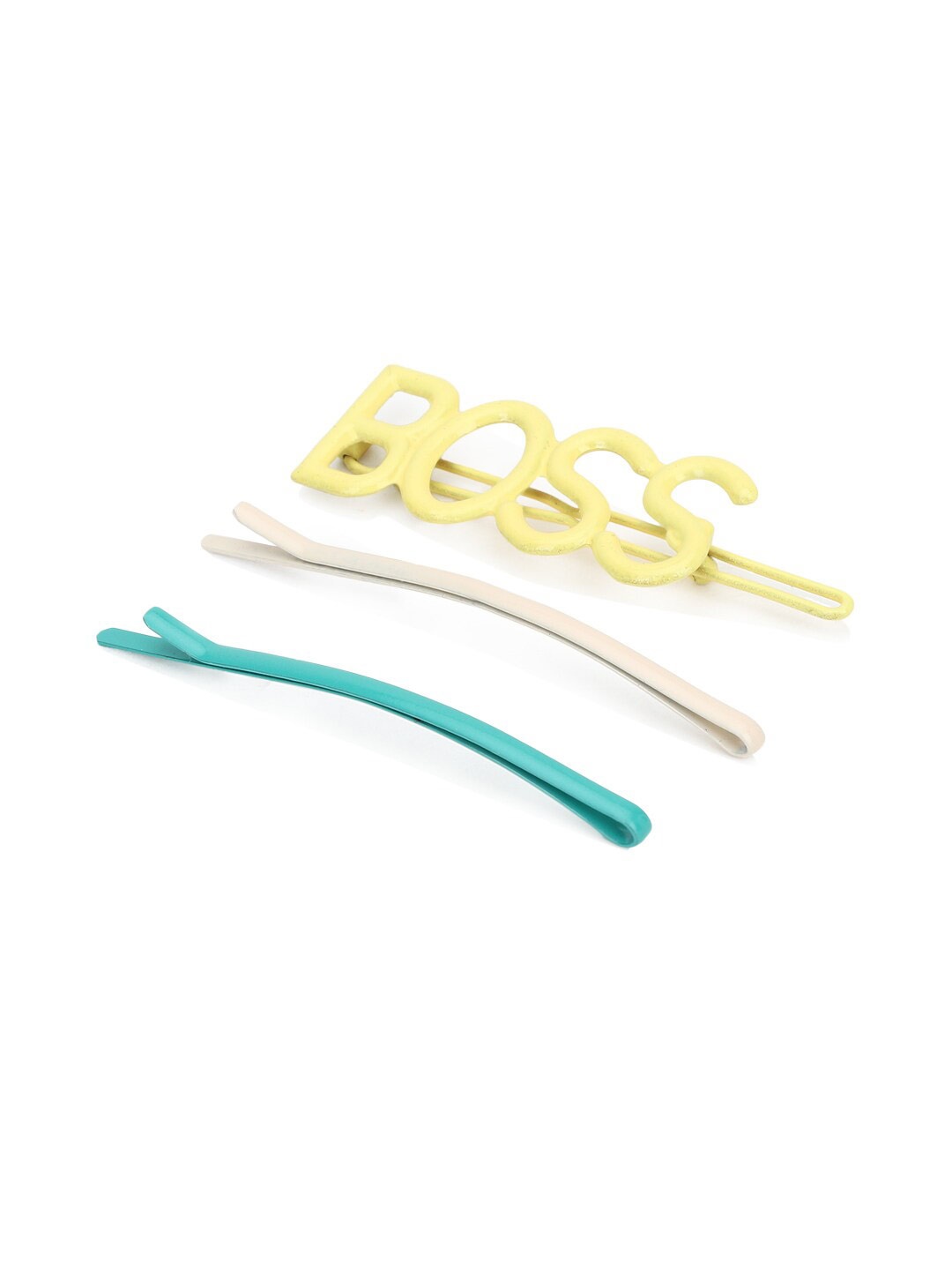 

FOREVER 21 Women Blue & Yellow Set of 3 Bobby Pins