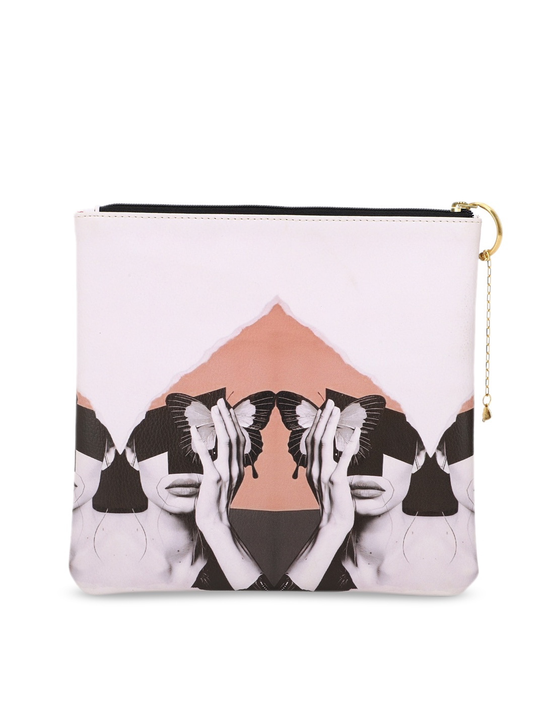 

FOREVER 21 Multicoloured Printed PU Structured Sling Bag, Multi