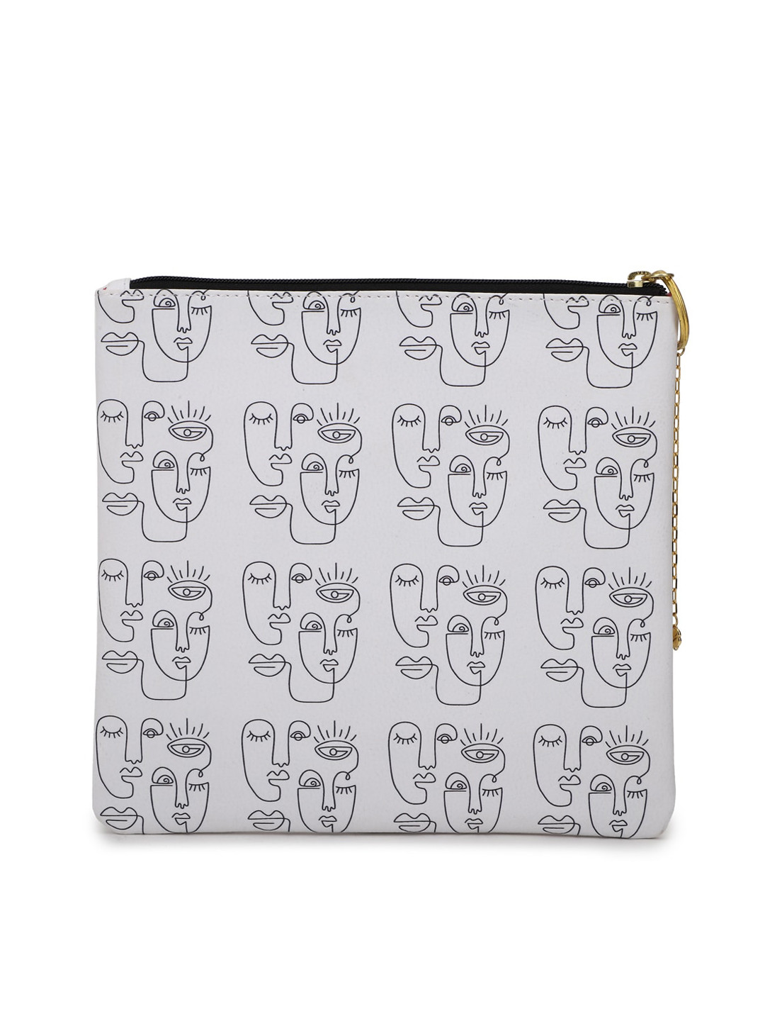 

FOREVER 21 White Printed PU Makeup Bag