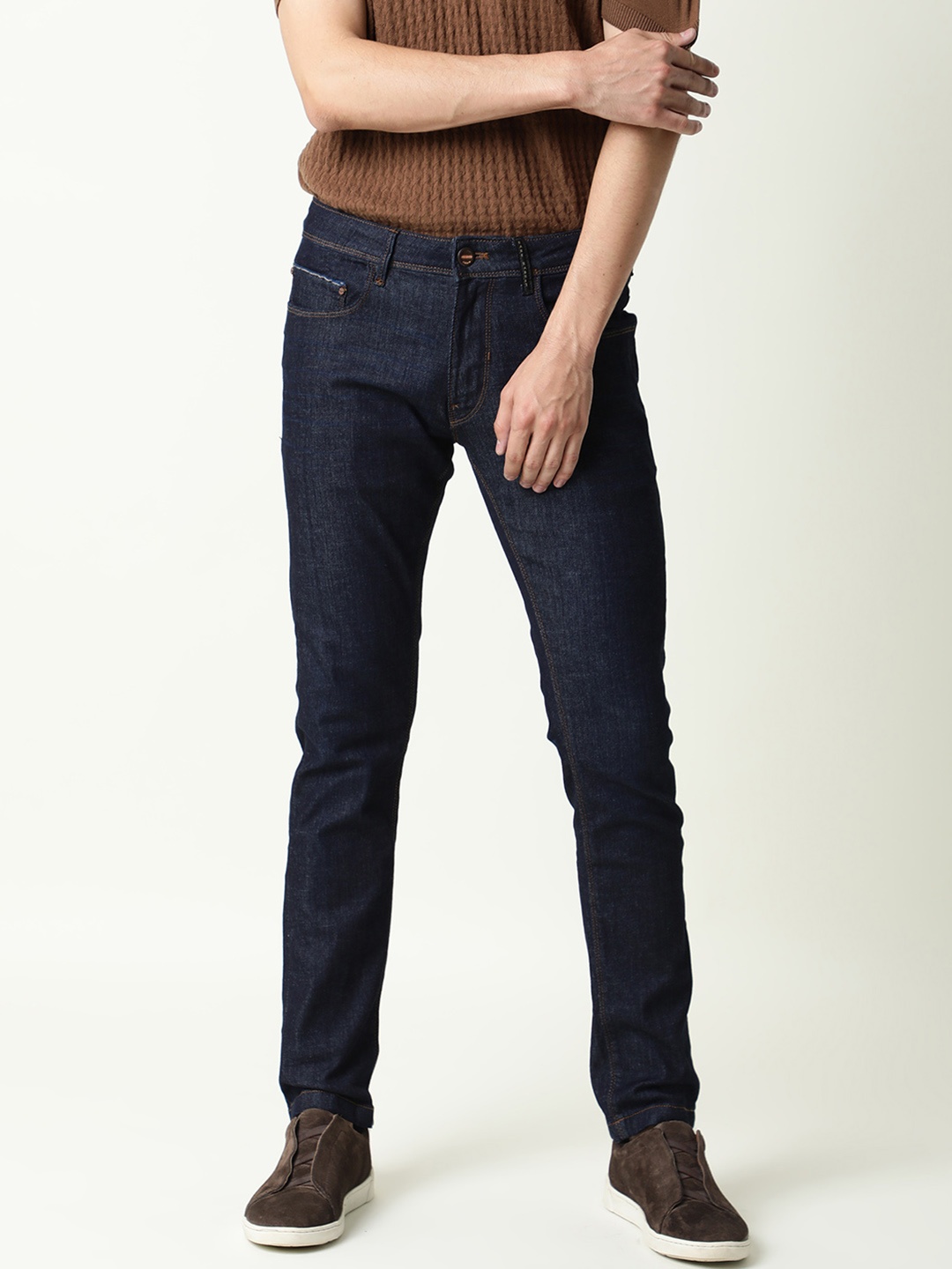 

RARE RABBIT Men Toledo Slim Fit Jeans, Navy blue