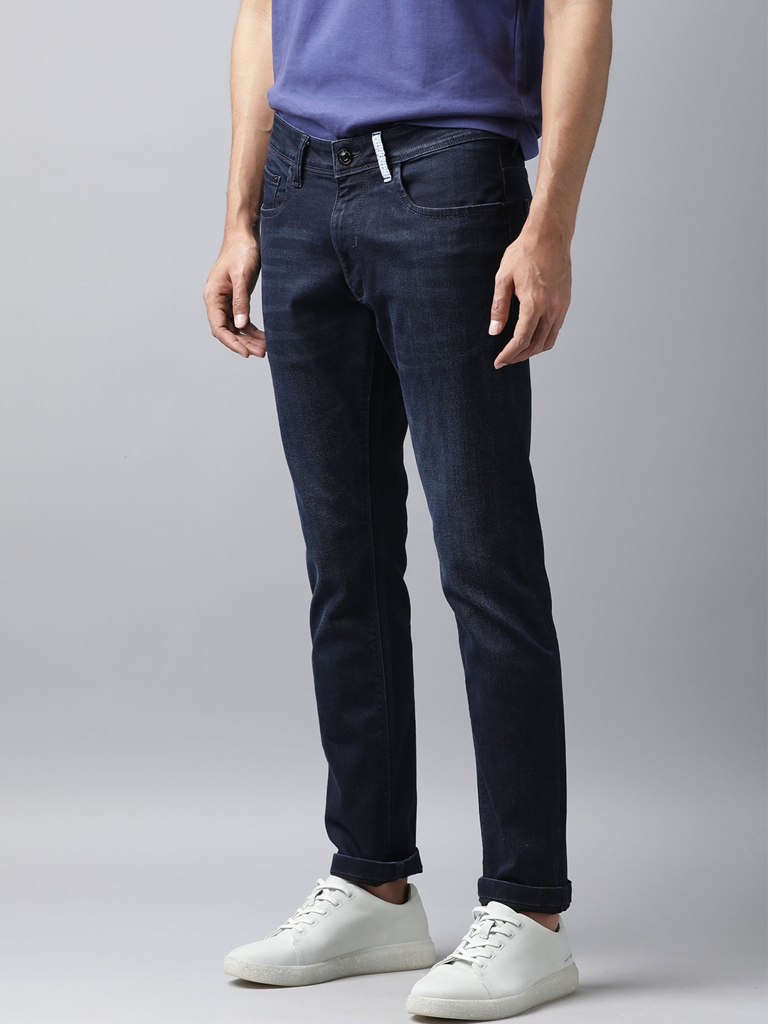 

RARE RABBIT Men Gran Slim Fit Jeans, Navy blue