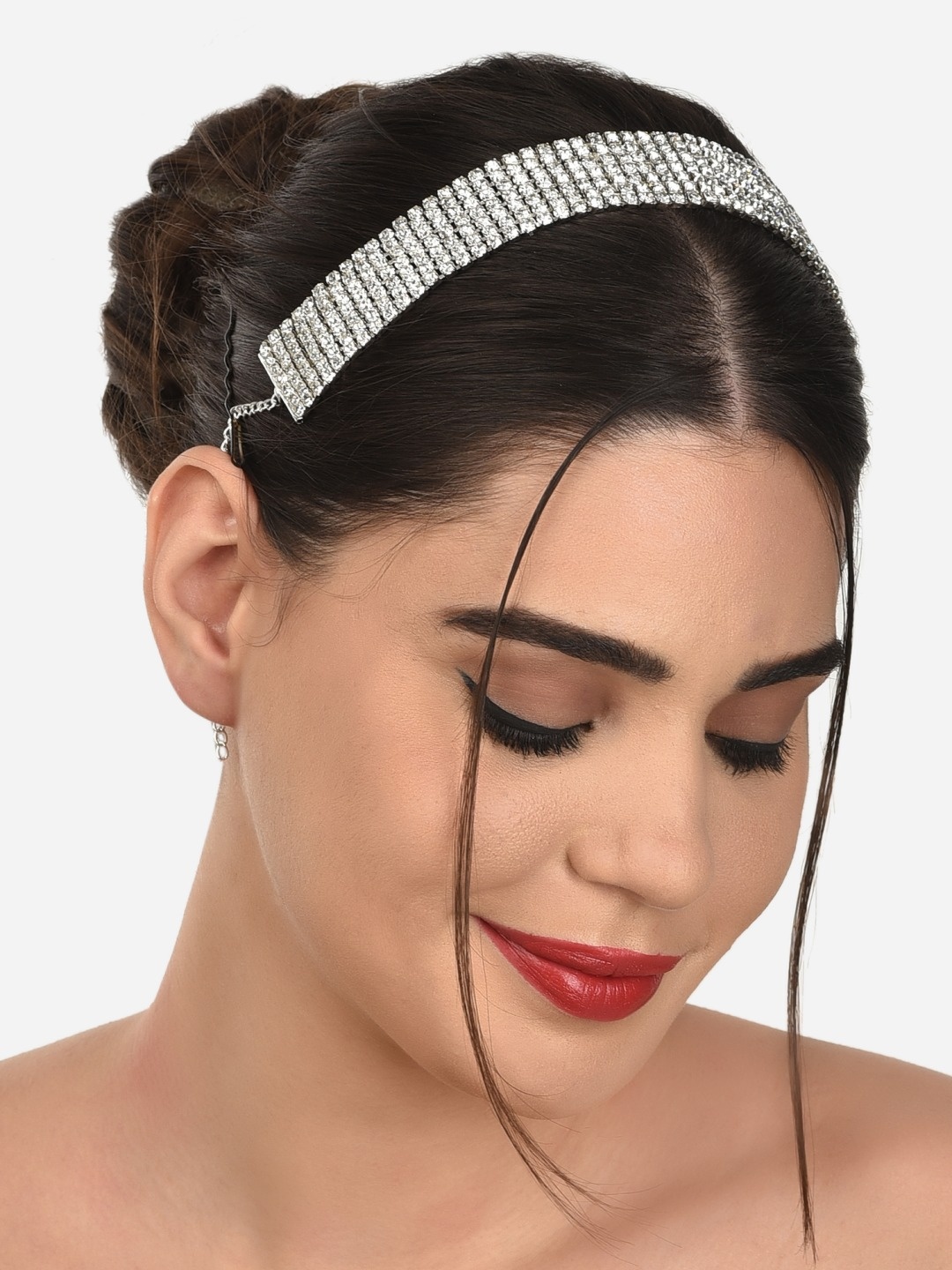 

AMI Women Silver-Toned Embellished Hairband