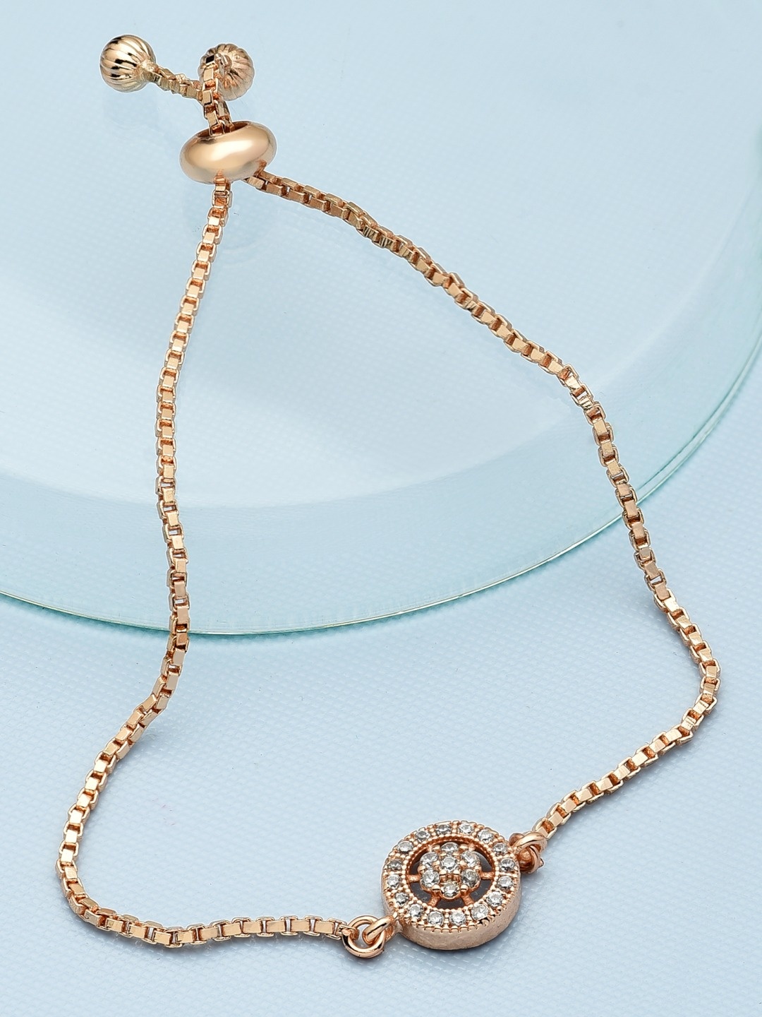 

AMI Women Rose Gold Brass Cubic Zirconia Bracelet