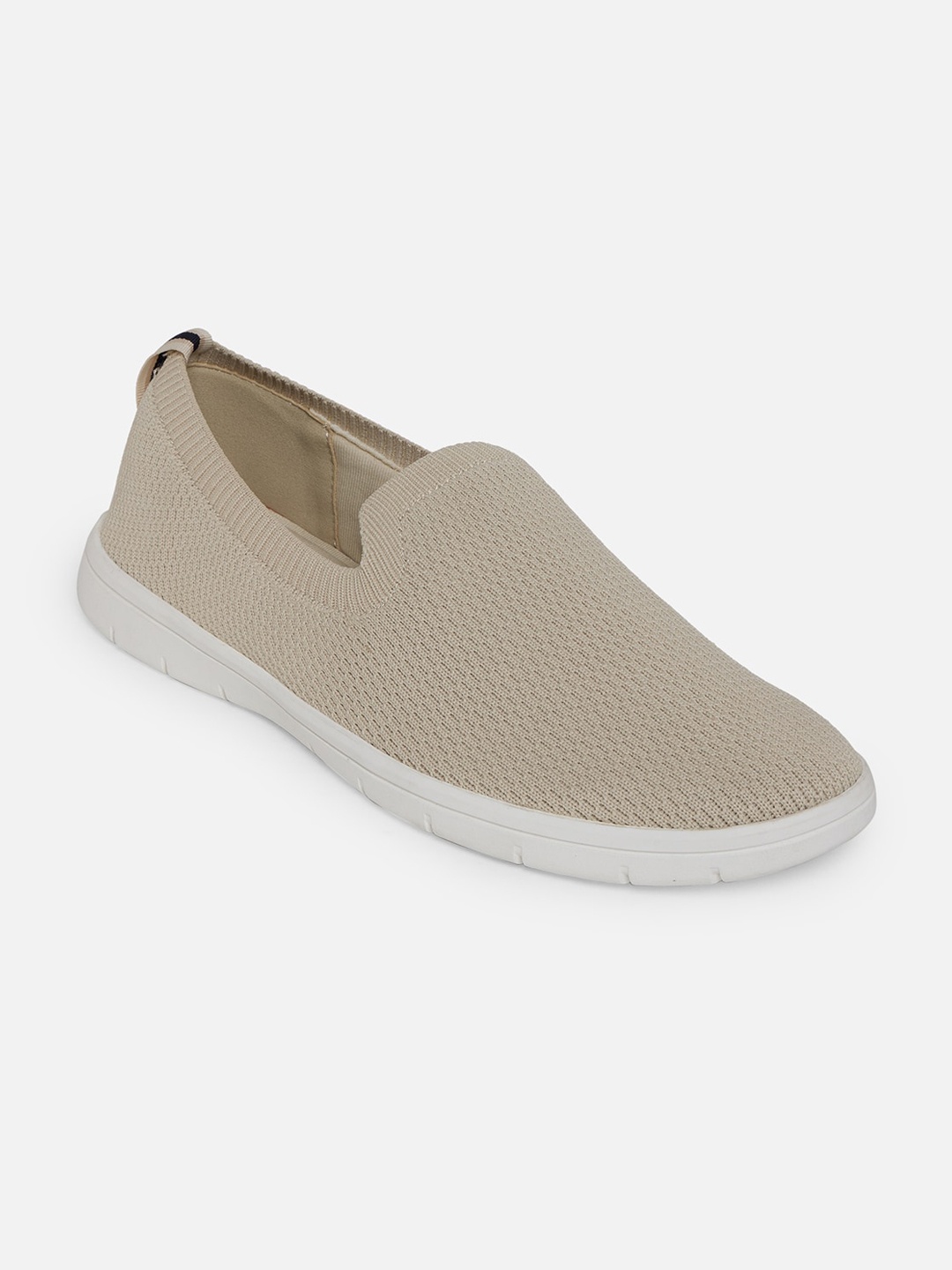 

ALDO Men Beige Woven Design Slip-On Sneakers