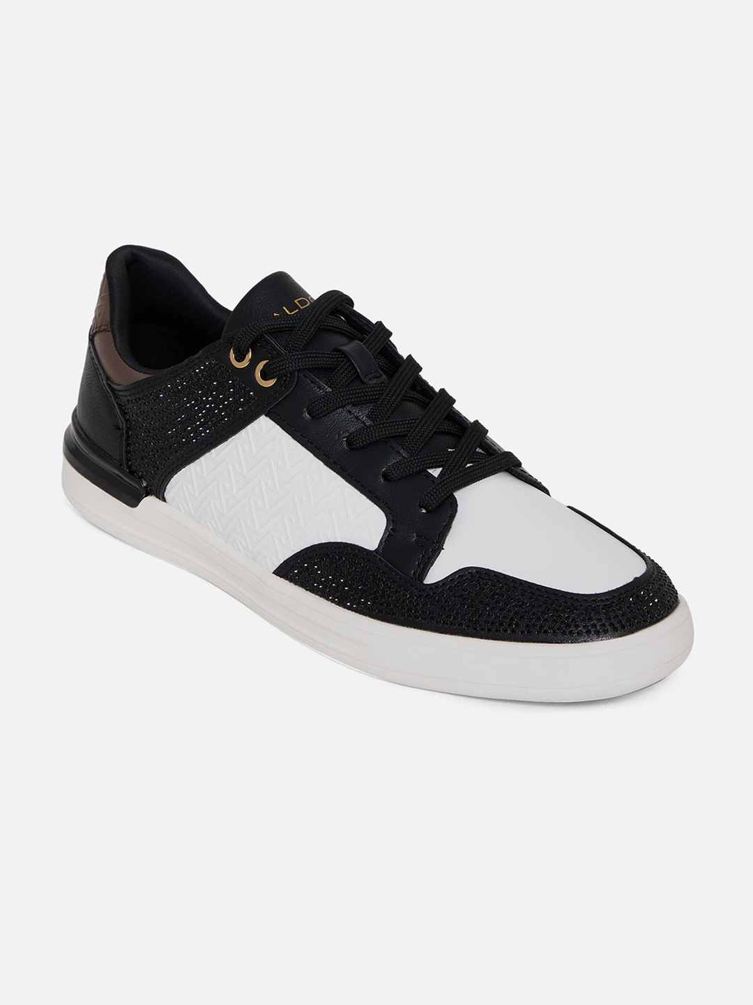 

ALDO Men Black & White Colourblocked Lace-Up Sneakers