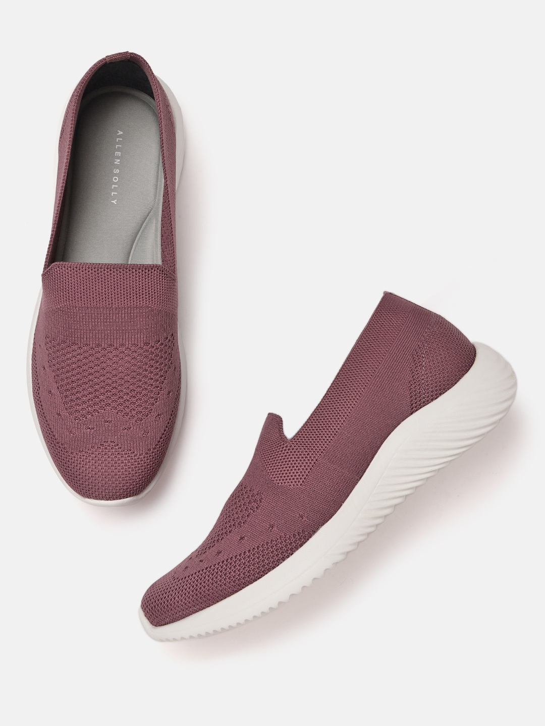 

Allen Solly Women Mauve Woven Design Slip-On Sneakers