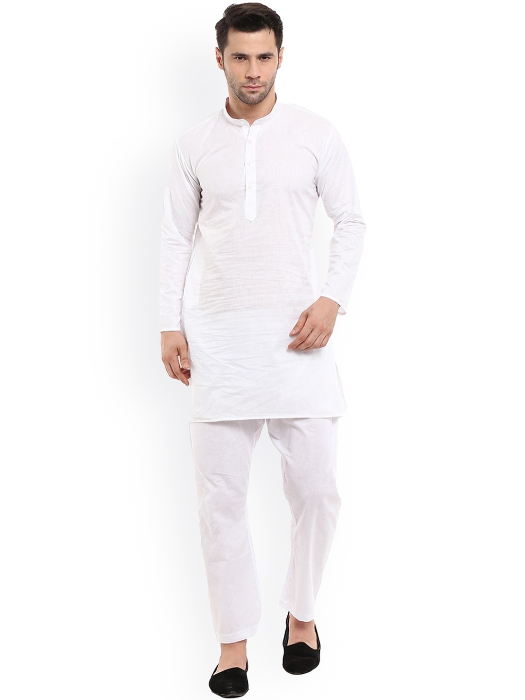 

V-Mart Men White Pure Cotton Kurta with Pyjamas