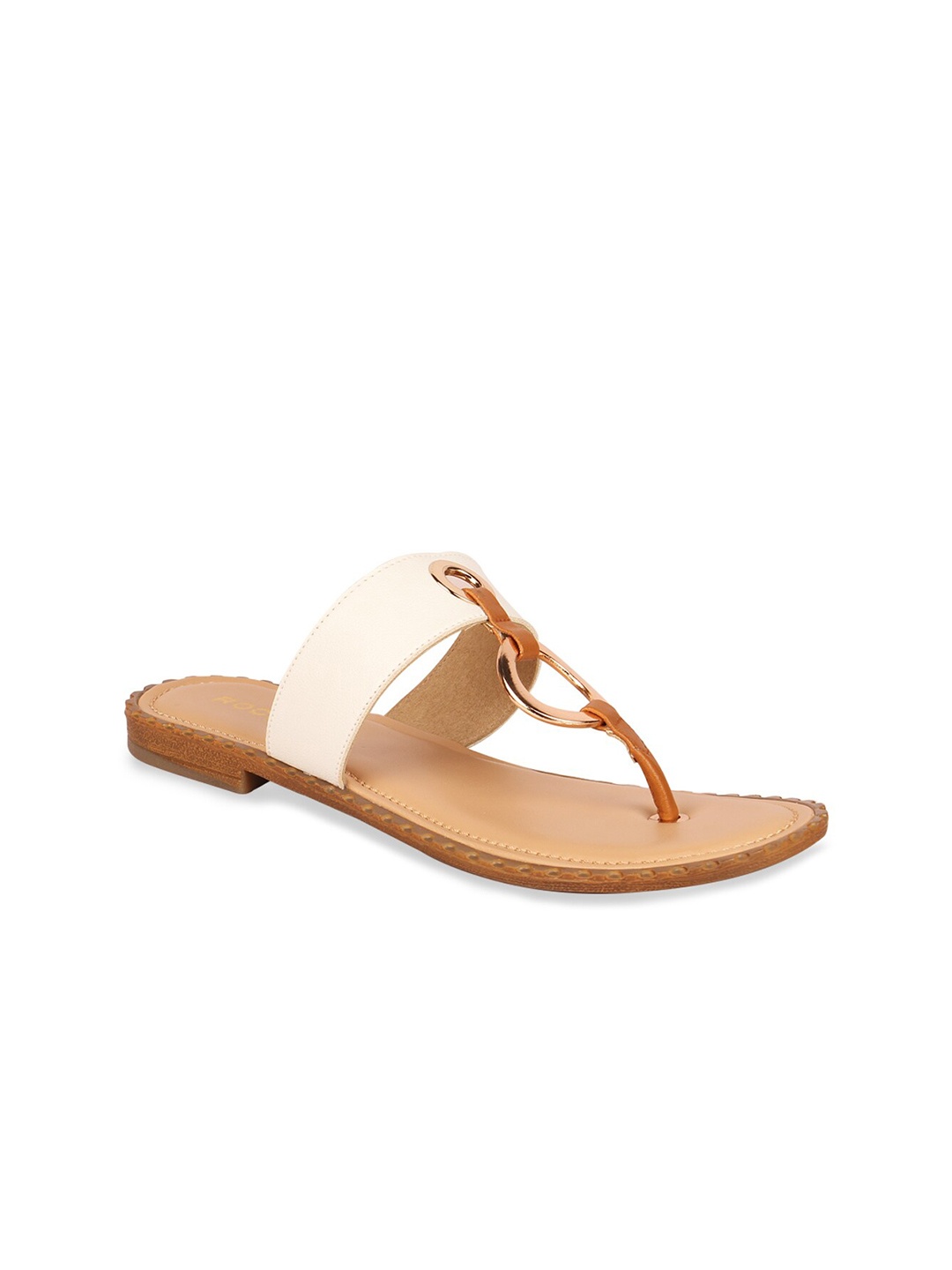 

Rocia Women Cream-Coloured Open Toe Flats