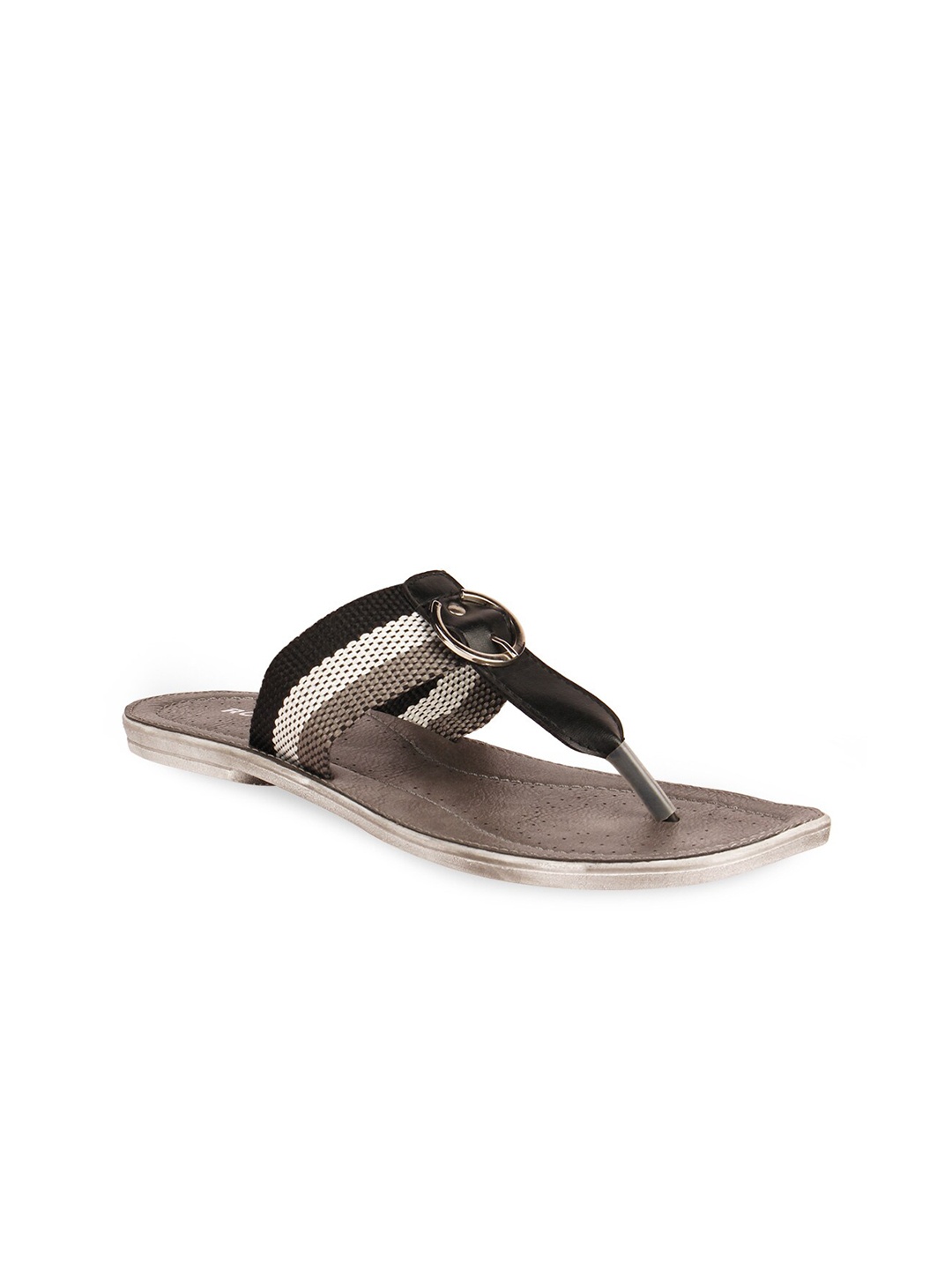 

Rocia Women Black Open Toe Flats with Buckles