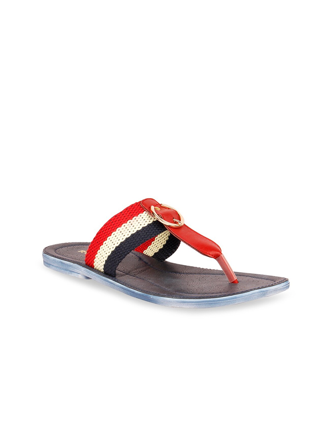 

Rocia Women Red & Black Open Toe Flats