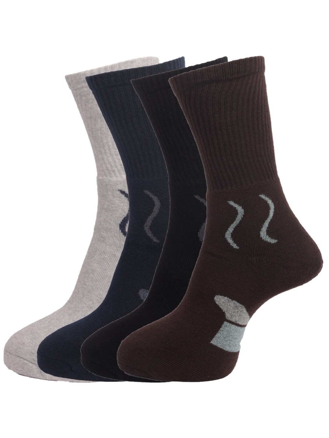 

Dollar Socks Men ack of 4 Assorted Above Ankle Length Cotton Socks