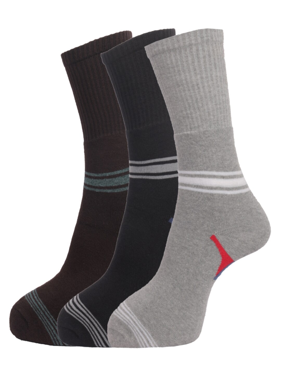 

Dollar Socks Men Pack Of 3 Assorted Above Ankle-Length Cotton Socks
