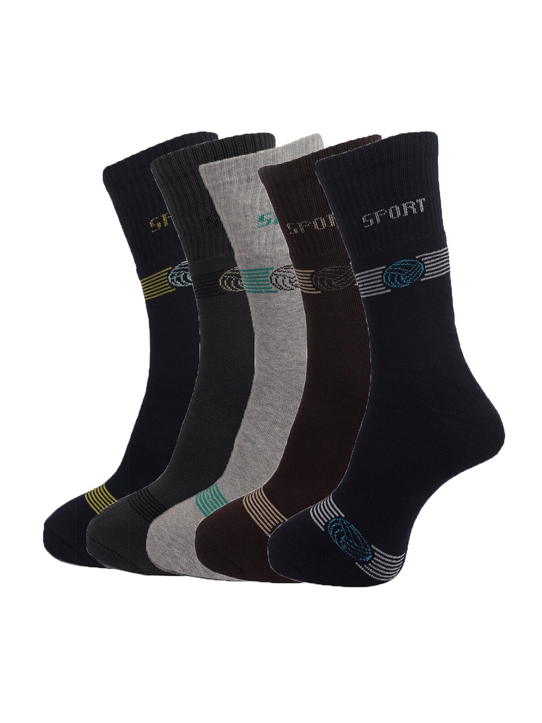 

Dollar Socks Men Pack Of 5 Assorted Above Ankle-Length Socks