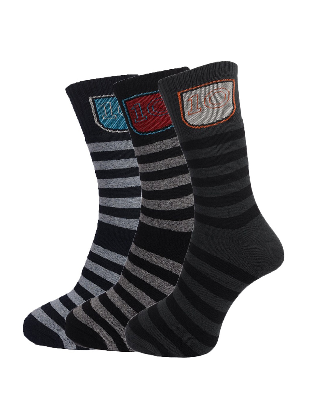 

Dollar Socks Men Pack of 3 Assorted Cotton Above Ankle Length Socks