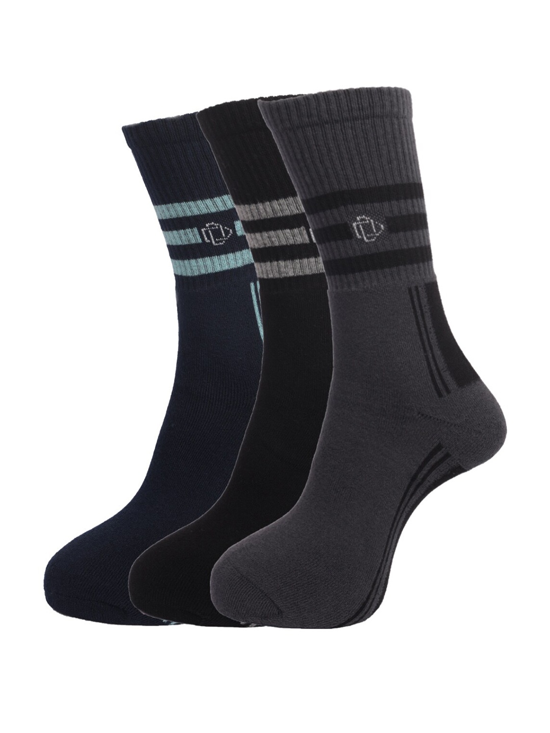 

Dollar Socks Men Pack of 3 Assorted Cotton Above Ankle Length Socks