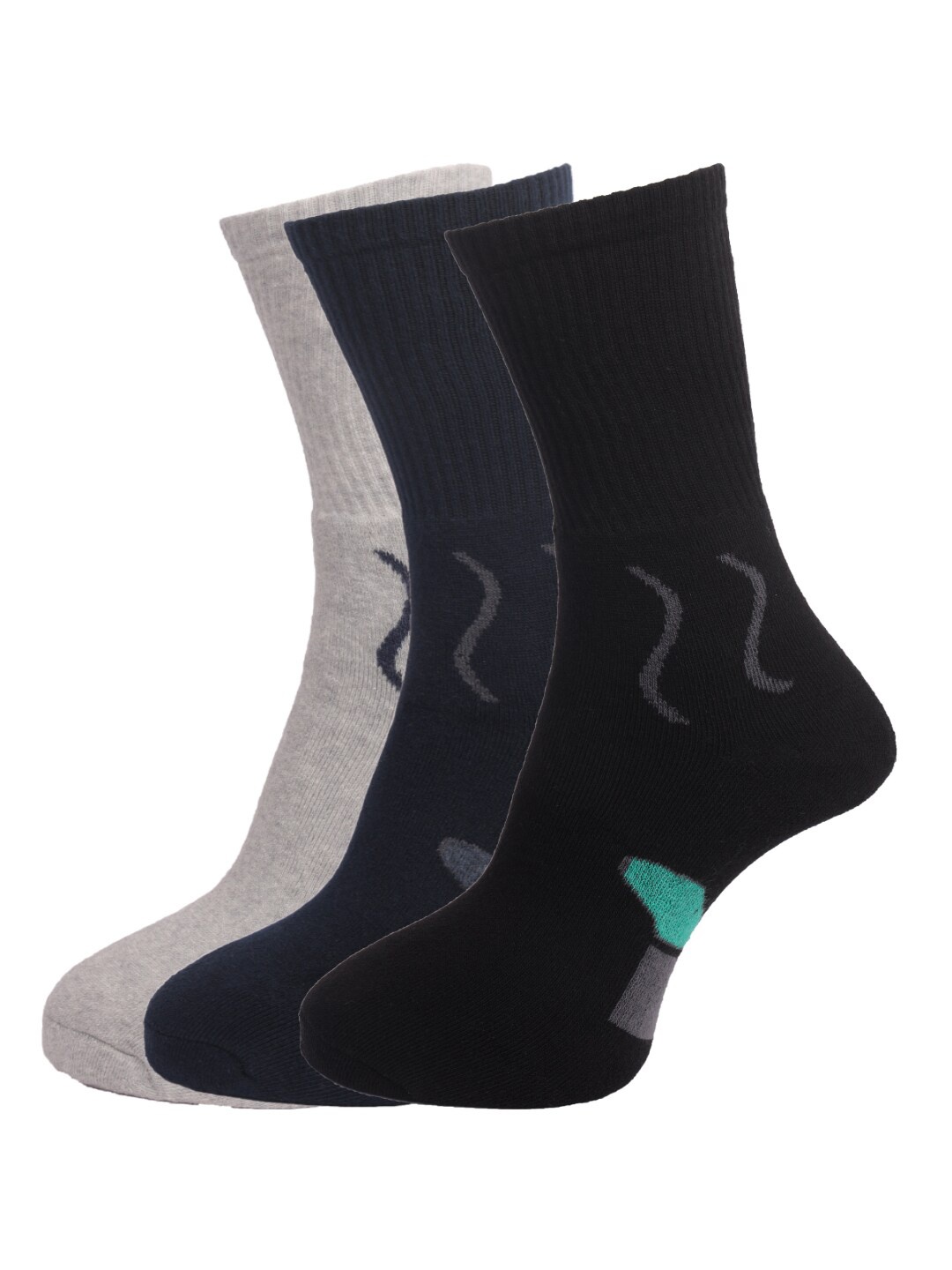 

Dollar Socks Men Pack Of 3 Assorted Cotton Above Ankle-Length Socks