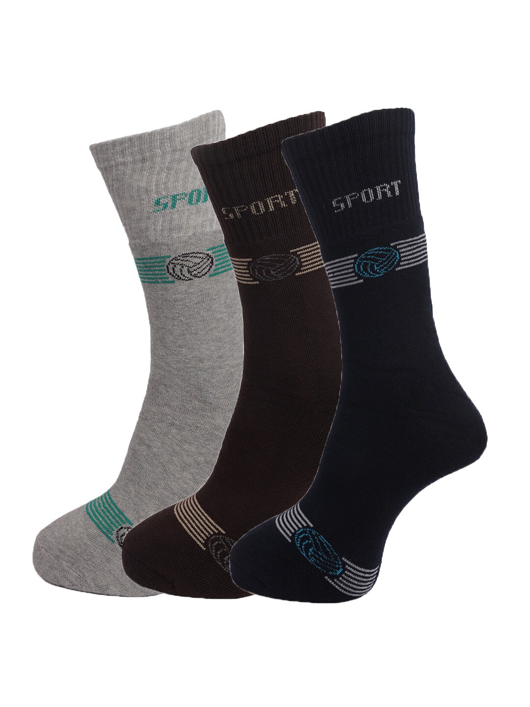 

Dollar Socks Men Pack of 3 Assorted Cotton Above Ankle Length Socks
