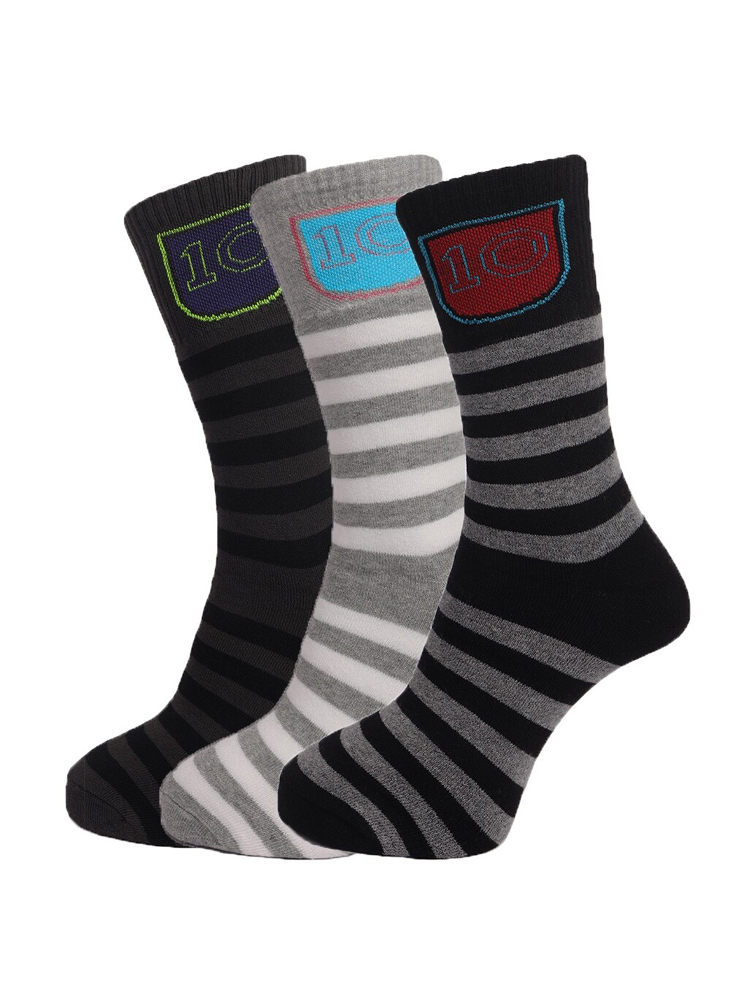 

Dollar Socks Men Pack Of 3 Assorted Above Ankle-Length Cotton Socks