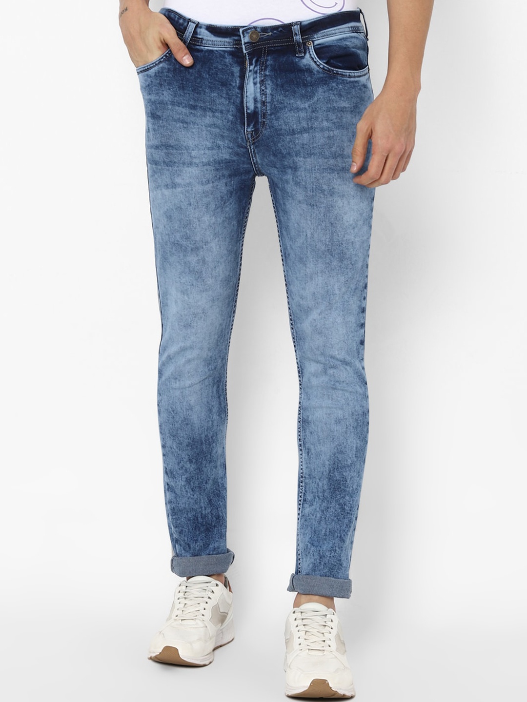 

FOREVER 21 Men Blue Heavy Fade Jeans