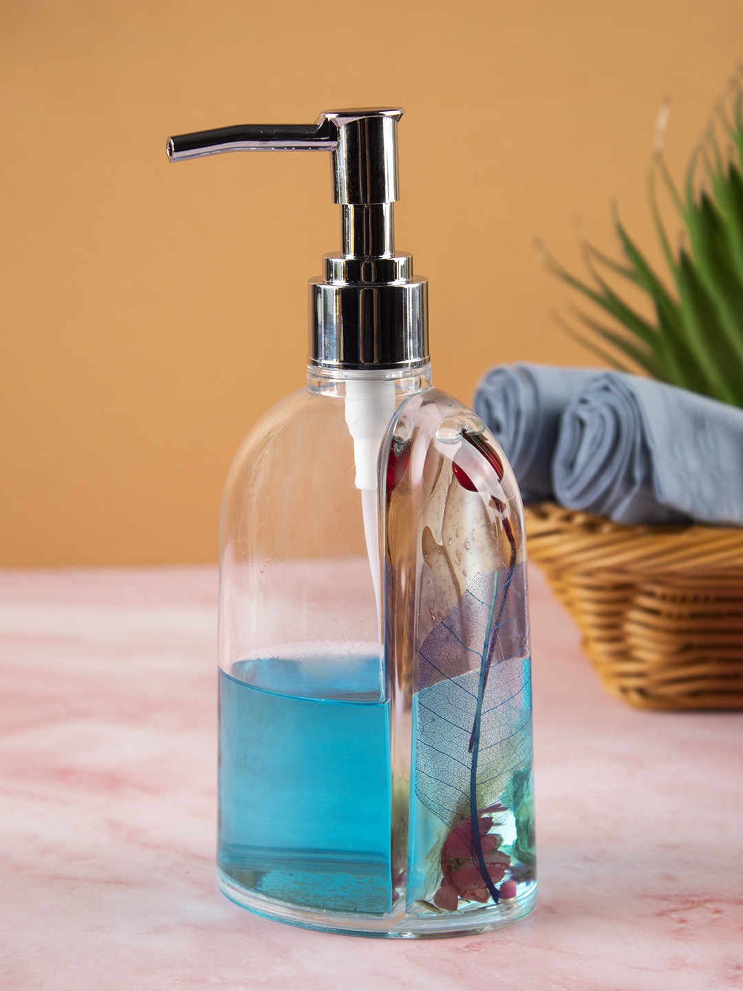 

MARKET99 Transparent & Black Plastic Soap Dispenser