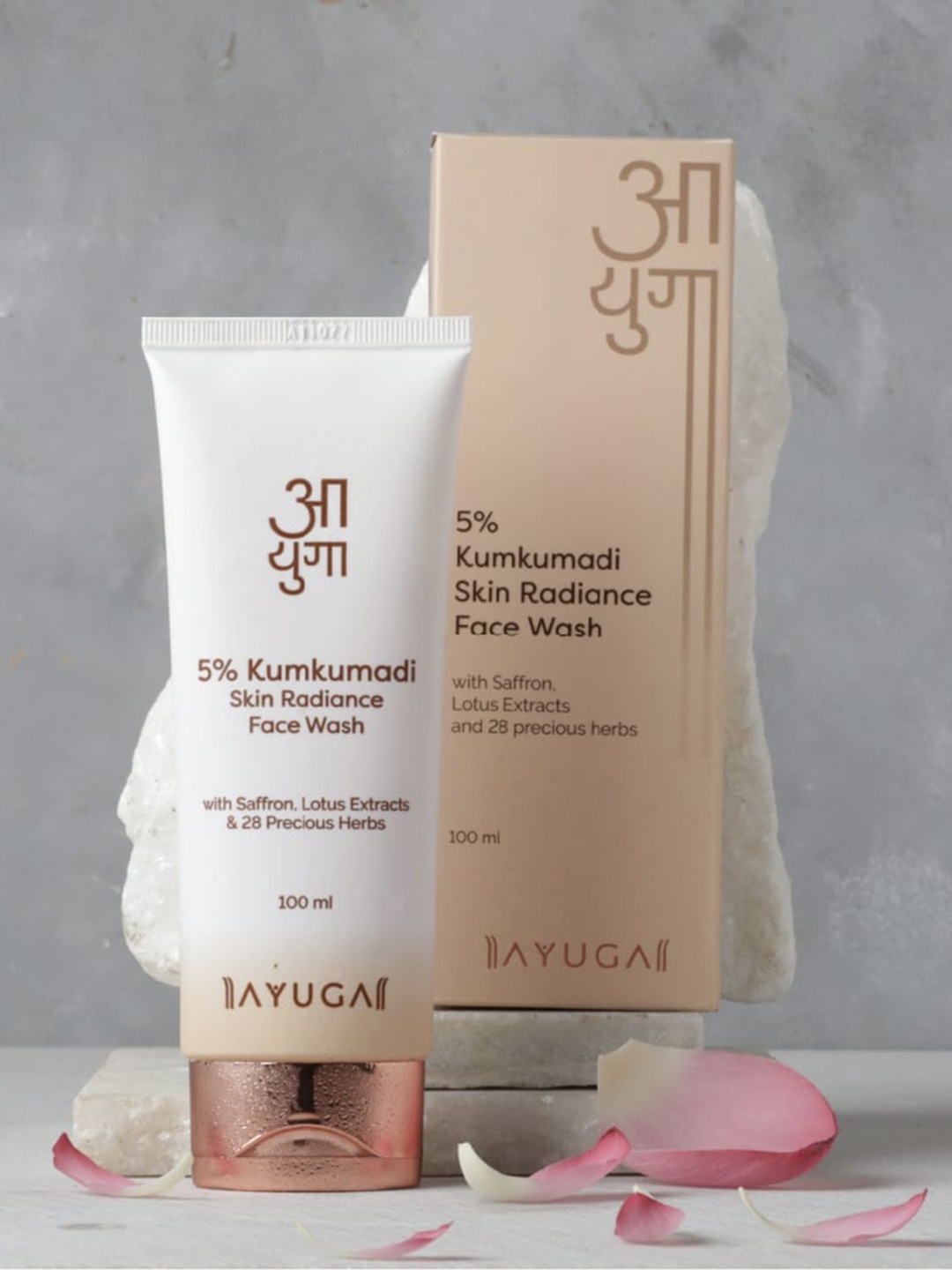 

Ayuga 5% Kumkumadi Skin Radiance Face Wash with Saffron & Lotus Extract 100 ml, White
