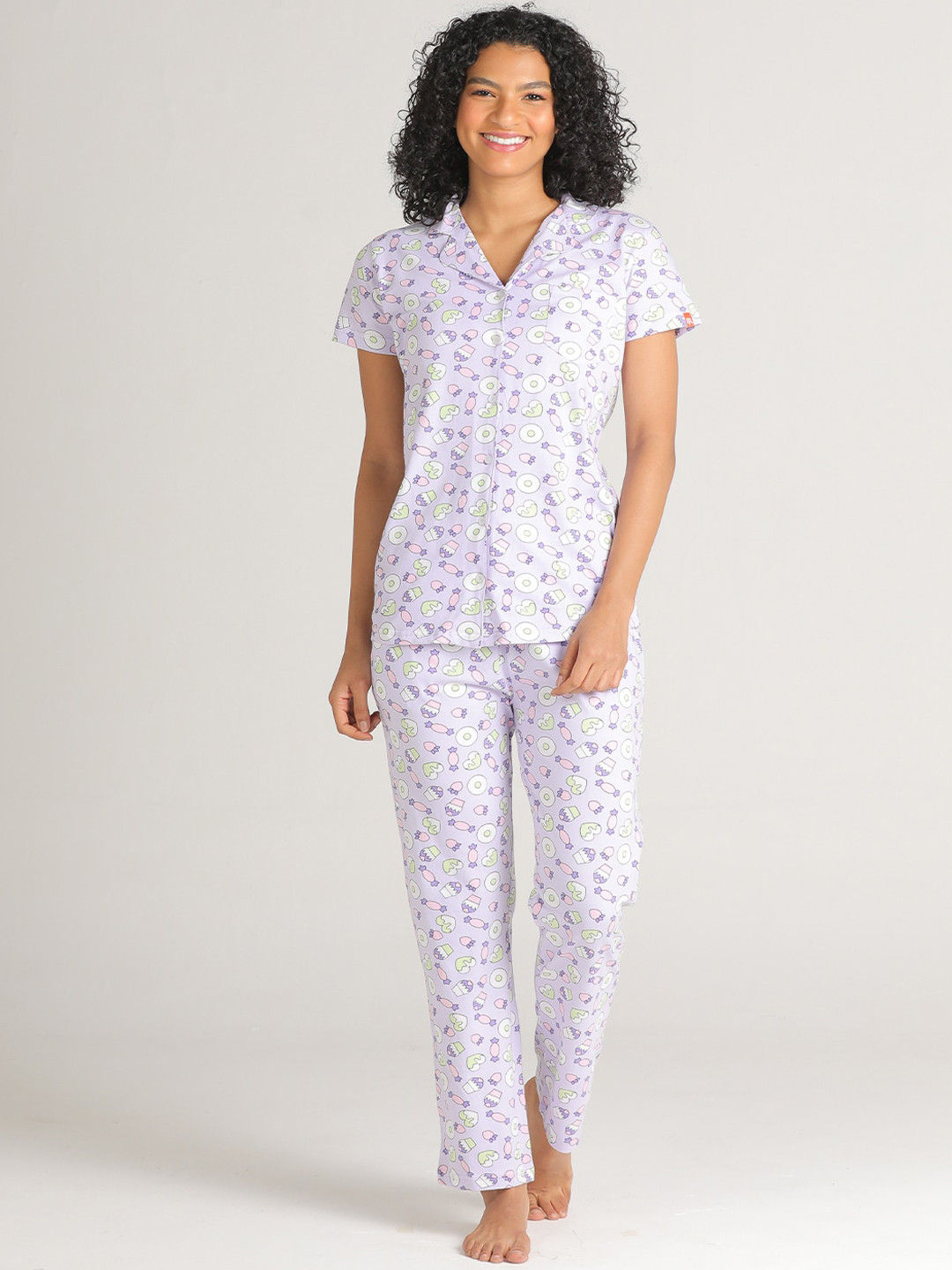 

evolove Women Purple Night Suit