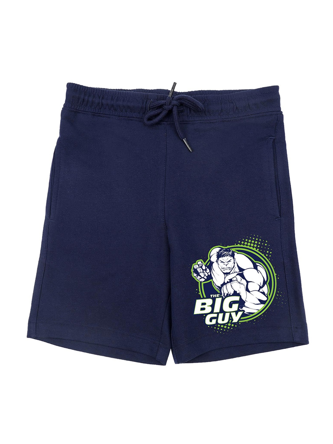 

Marvel by Wear Your Mind Boys Navy Blue Superhero Printed Hulk Shorts