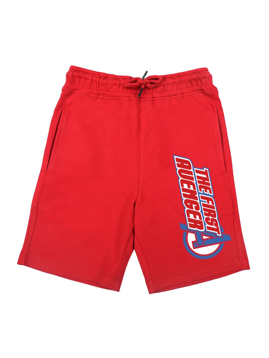 

Marvel by Wear Your Mind Boys Red Typography Printed Avengers Shorts