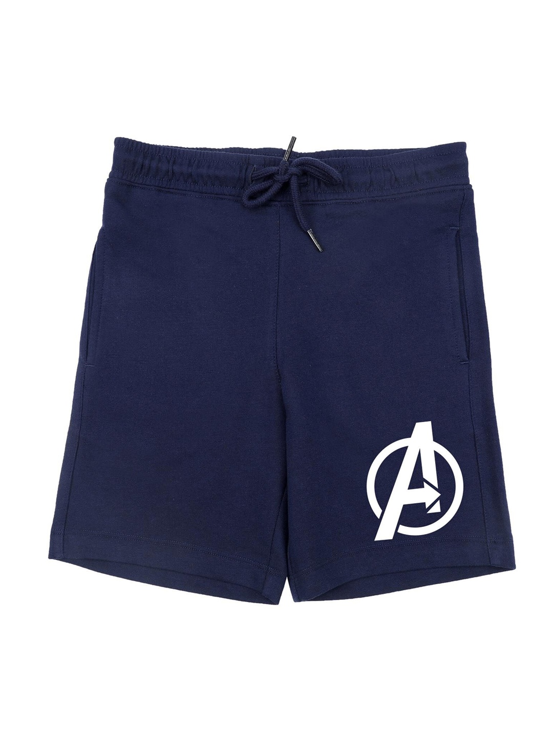 

Marvel by Wear Your Mind Boys Navy Blue Typography Printed Avengers Shorts