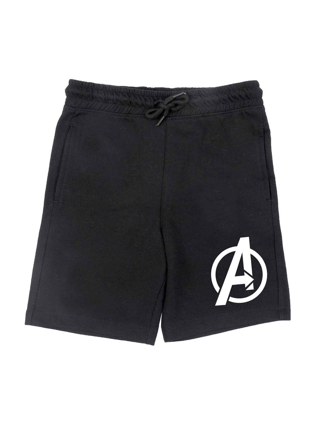 

Marvel by Wear Your Mind Boys Black Avenger Graphic Print Shorts