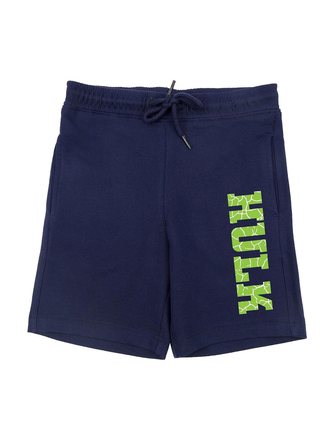 

Marvel by Wear Your Mind Boys Navy Blue Hulk Printed Regular Shorts