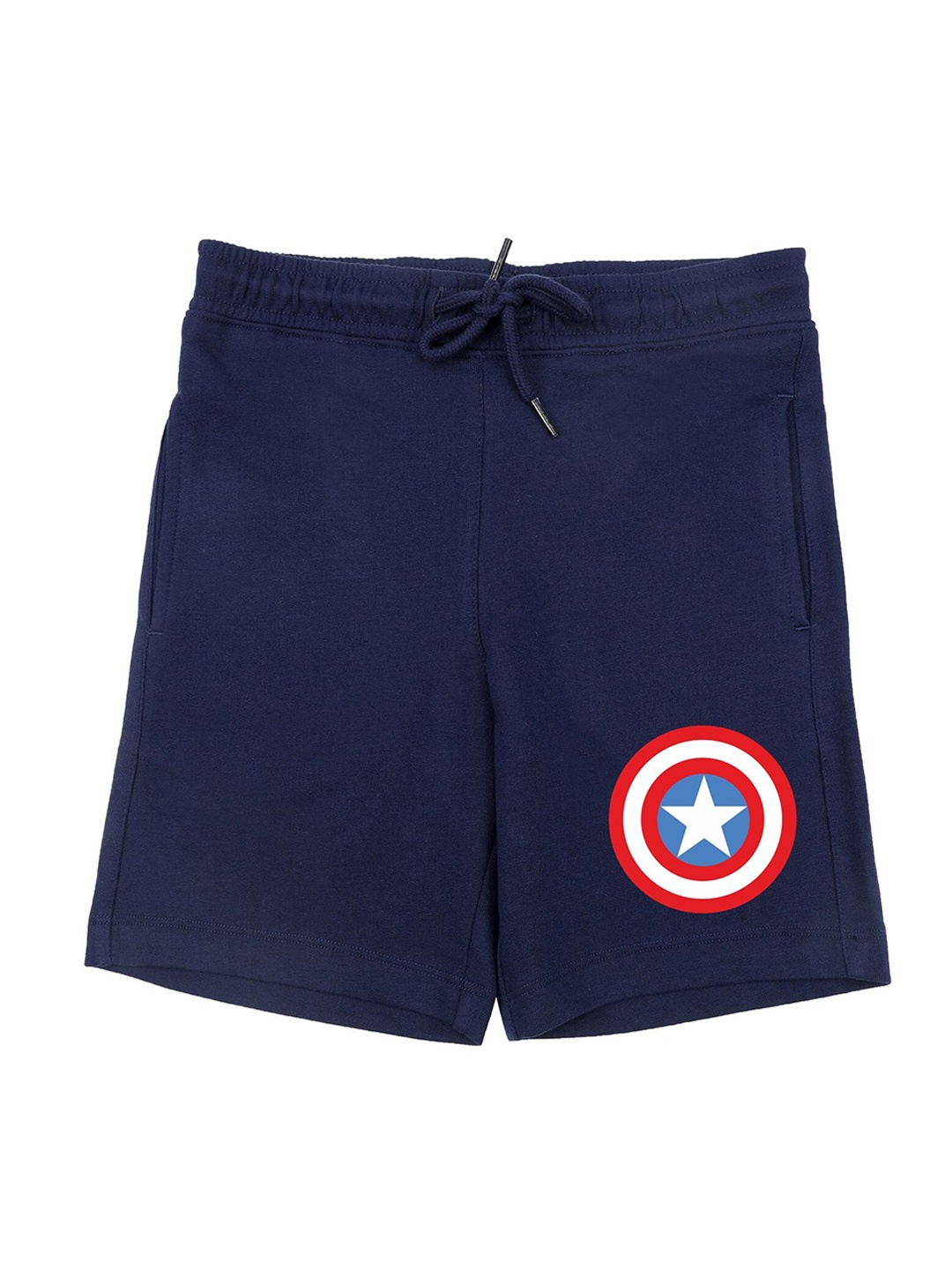 

Marvel by Wear Your Mind Boys Navy Blue Captain America Printed Shorts