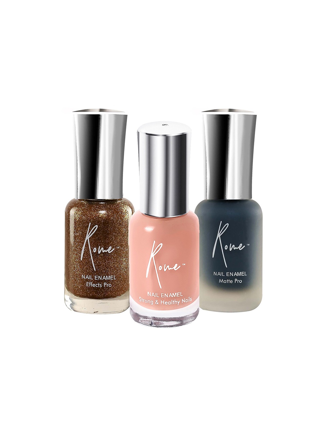

Rome Set of Matte Pro - Strong & Healthy - Effects Pro Nail Enamels, Brown