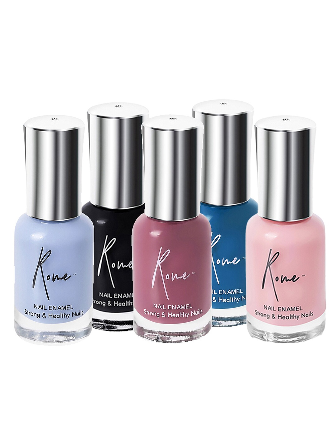 

Rome Set of 5 Strong & Healthy Nail Enamel 8 ml each, Multi