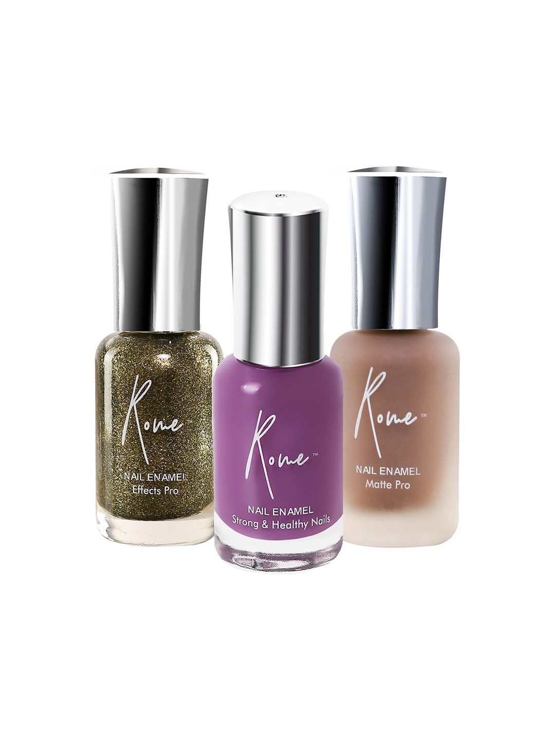 

Rome Set of Matte Pro - Strong and Healthy & Effects Pro Nail Enamels, Green