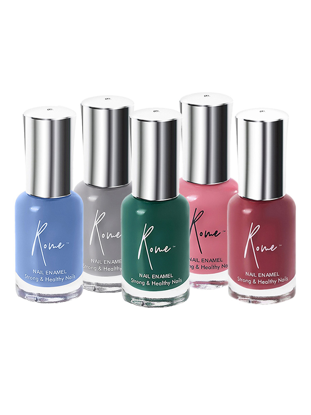 

Rome Set of 5 Strong & Healthy Nail Enamel 8 ml each, Multi