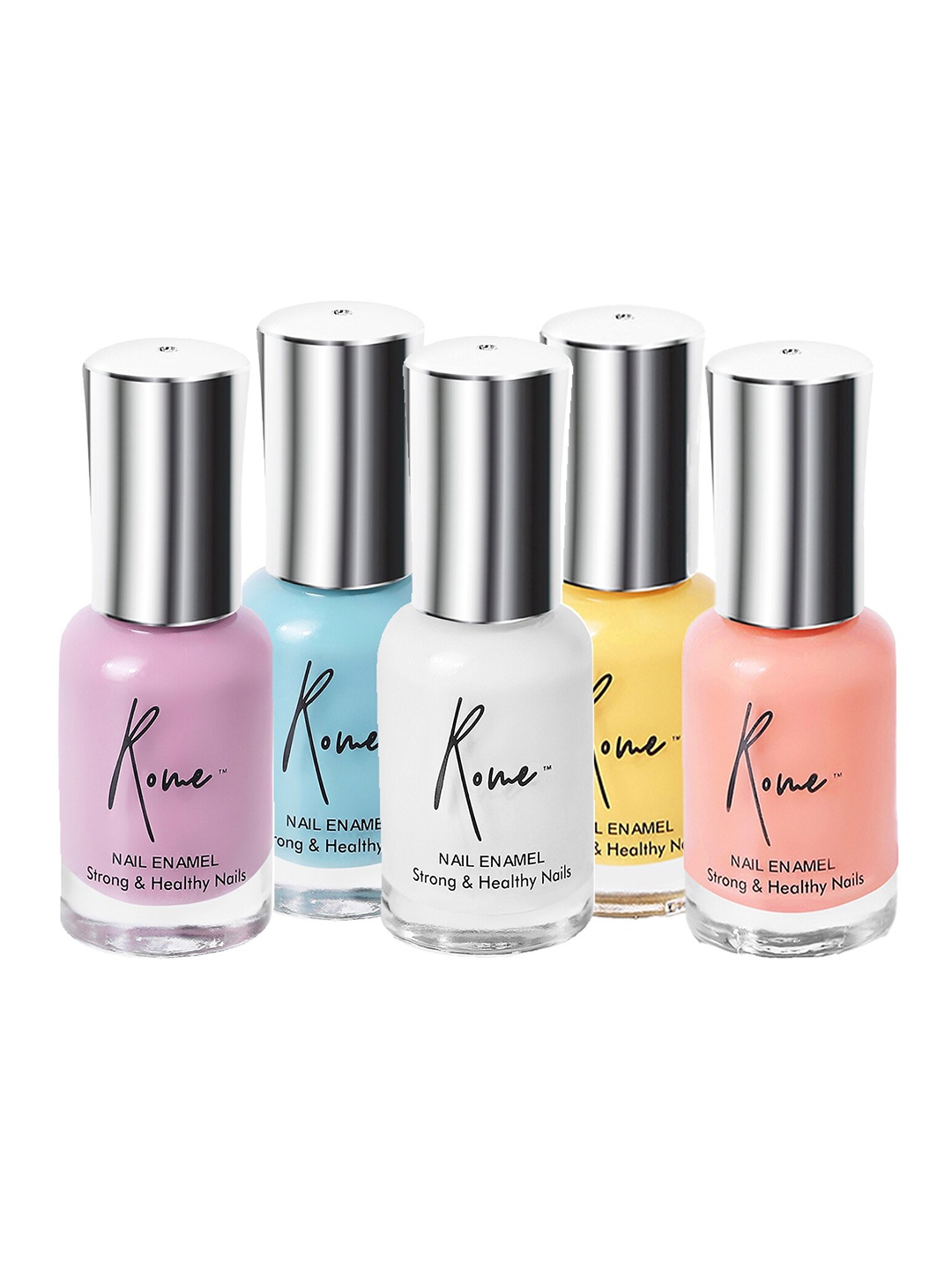 

Rome Set of 5 Strong & Healthy Nail Enamel 8 ml each, Multi