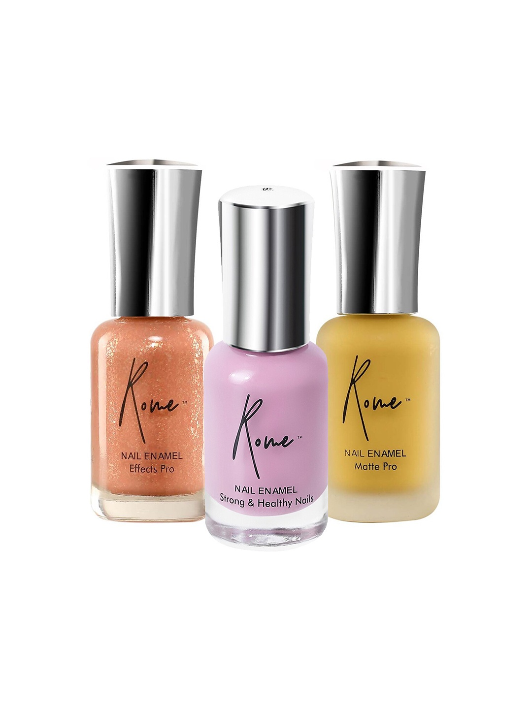 

Rome Set of Matte Pro - Strong and Healthy & Effects Pro Nail Enamels, Orange