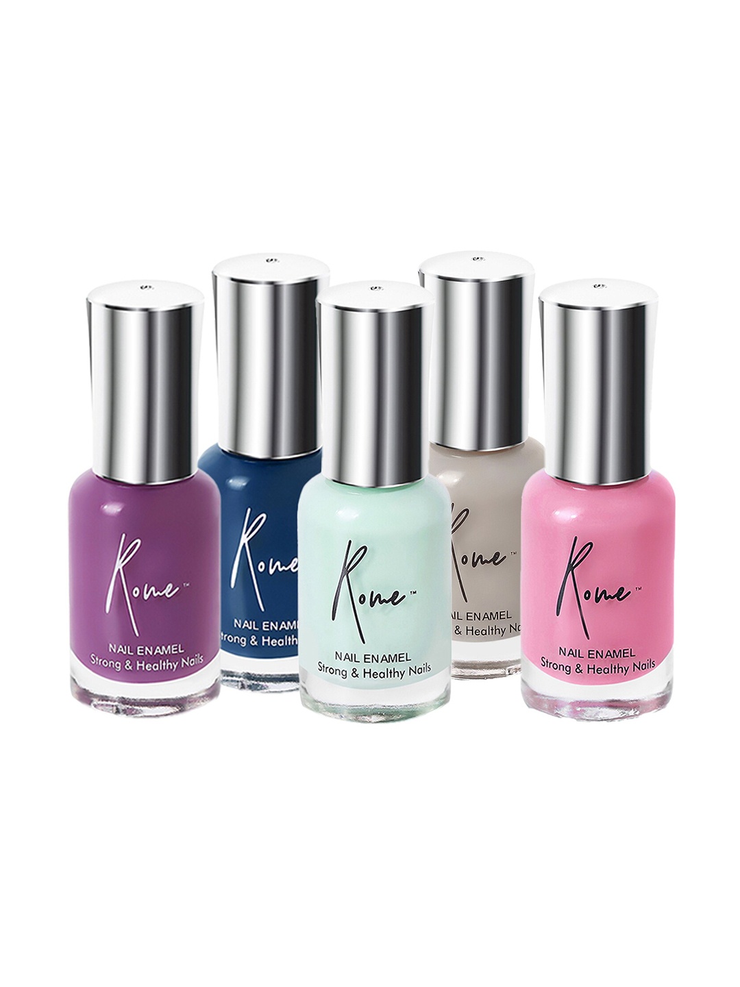 

Rome Set of 5 Strong & Healthy Nail Enamel 8 ml each, Multi