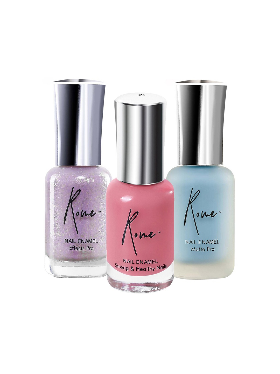

Rome Set of Matte Pro - Strong and Healthy & Effects Pro Nail Enamels, Purple