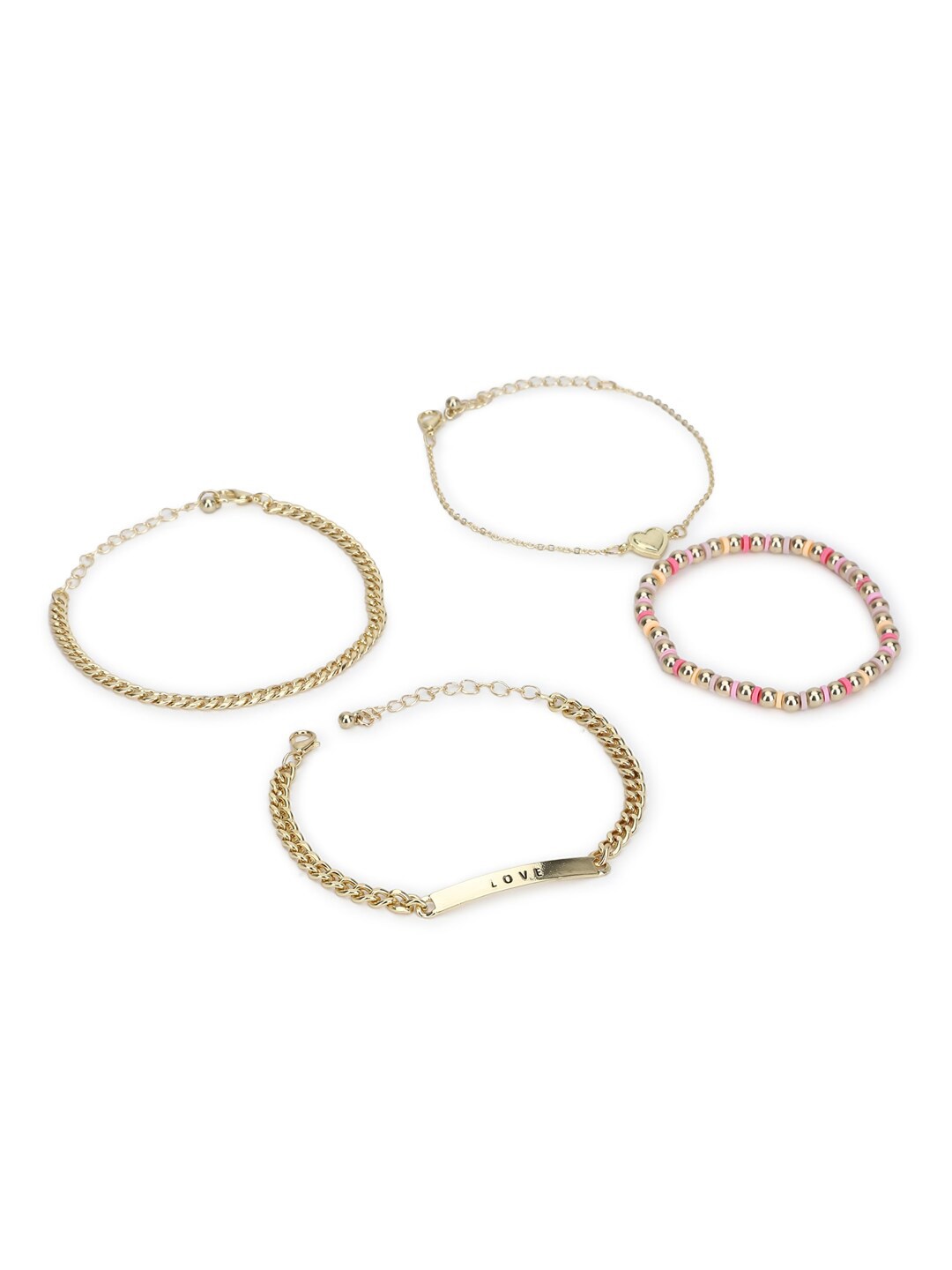 

FOREVER 21 Women 4 Gold-Toned Link Bracelet