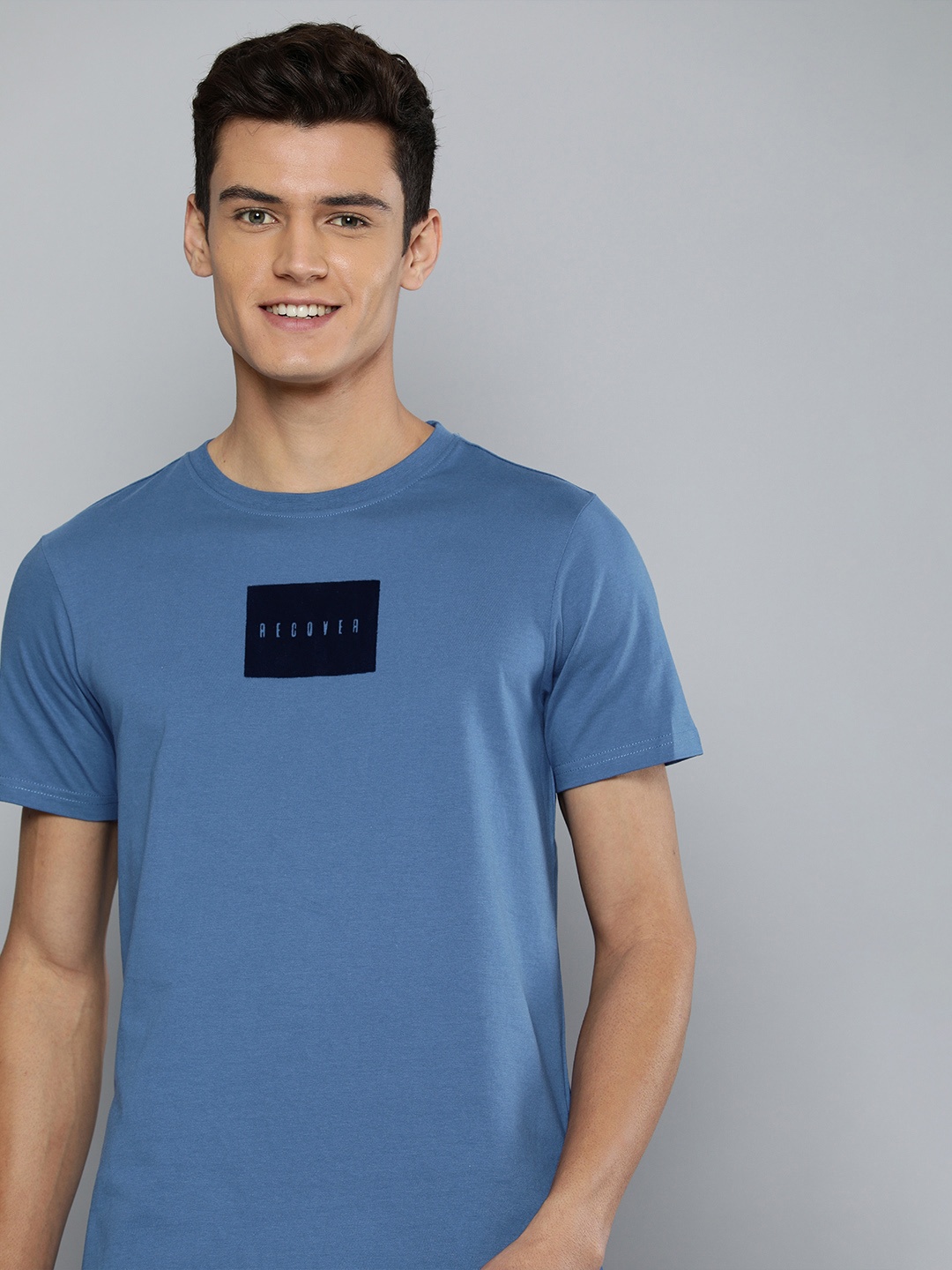 

M&H Easy Men Blue T-shirt with Printed Detail