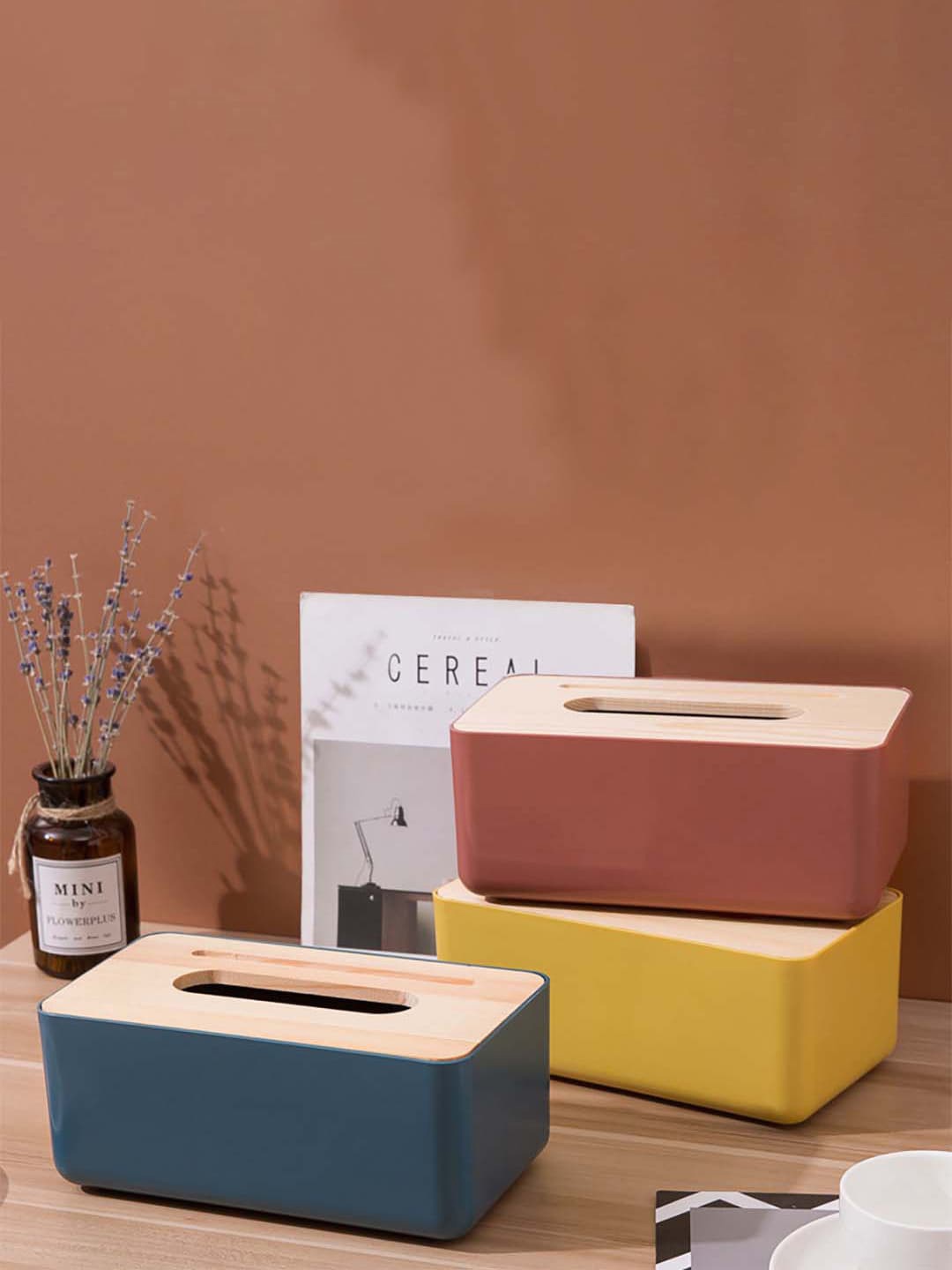 

MARKET99 Sea Green Solid Tissue Box With Lid