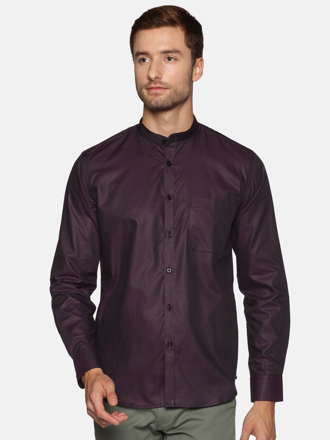 

DON VINO Men Purple Relaxed Party Shirt