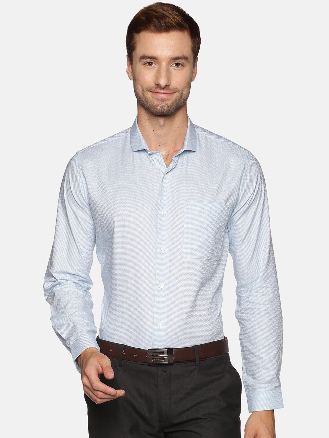 

DON VINO Men Blue Relaxed Cotton Formal Shirt