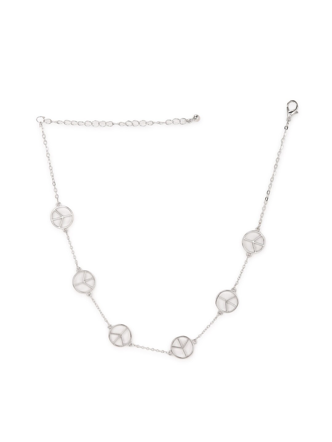 

FOREVER 21 Women Silver-Toned Chain With 3 Set Earrings
