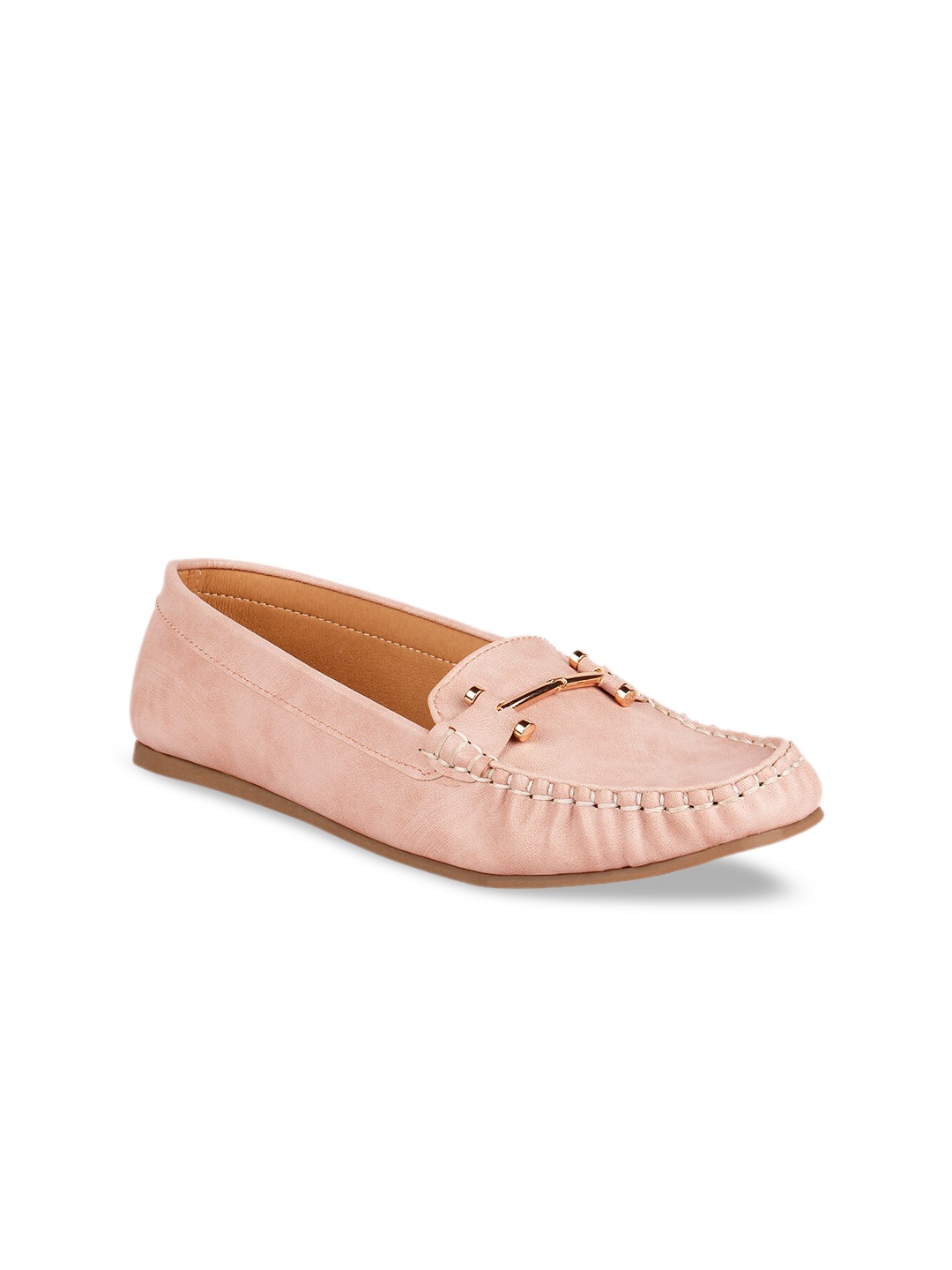 

Rocia Women Peach-Coloured Solid Loafers