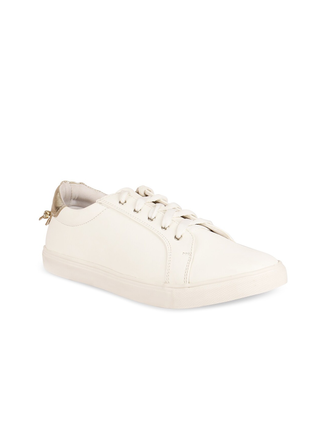 

Rocia Women White & Gold-Toned Sneakers